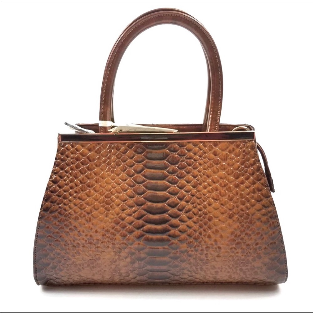 NWT Vegan and Lead-Free Brown ISABELLE Handbag